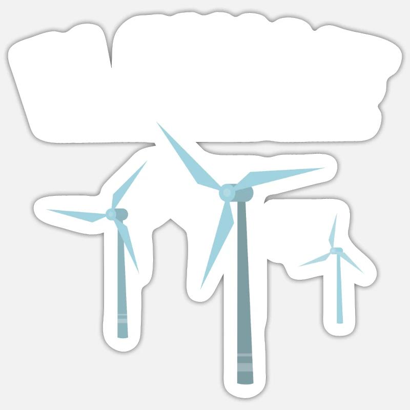 Blow Me Wind Renewable Energy Windtech Windmill - Sticker size S (10 x 10 cm) - white matte