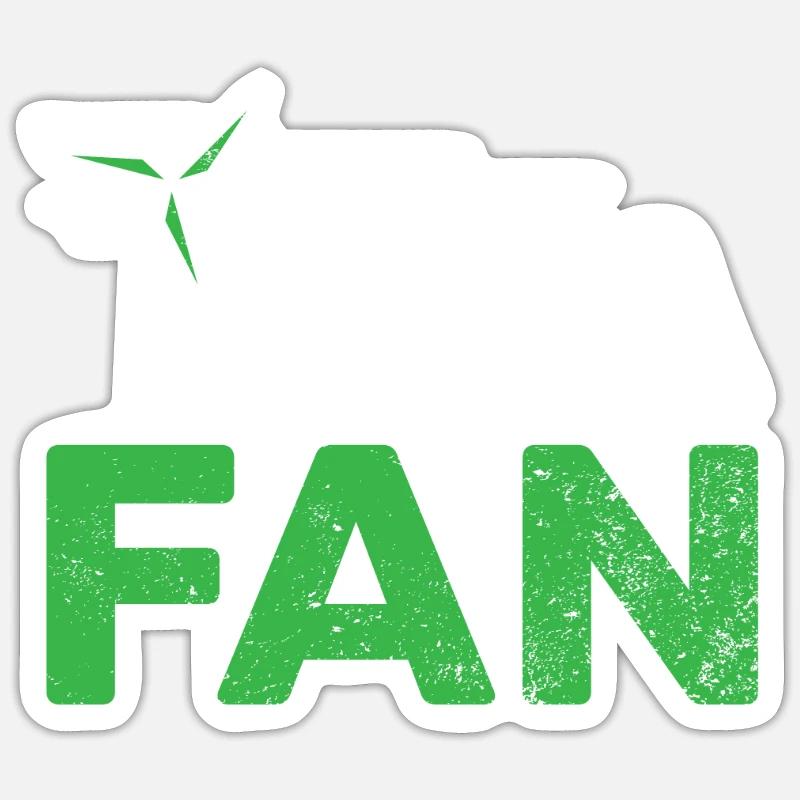 Ich bin ein Fan Wind Erneuerbare Energie Windtech Windmühle Sticker Größe S (10 x 10 cm)