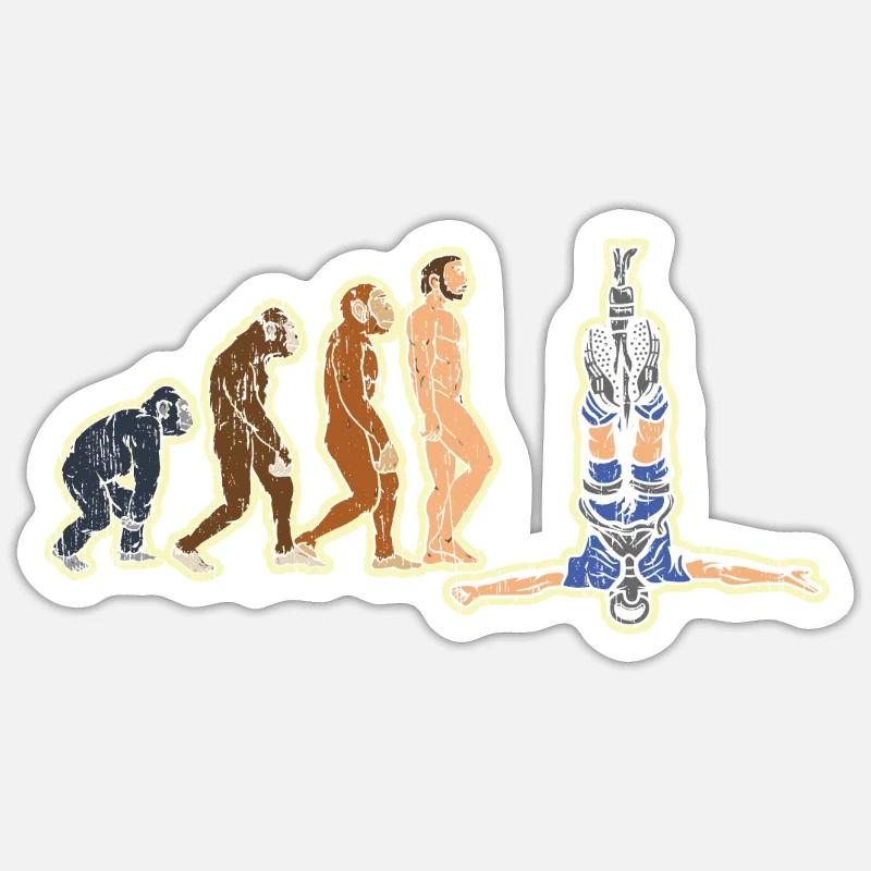 Bungee Jumping Evolution Adrenalin Bungee Jumper Sticker Größe S (10 x 10 cm)