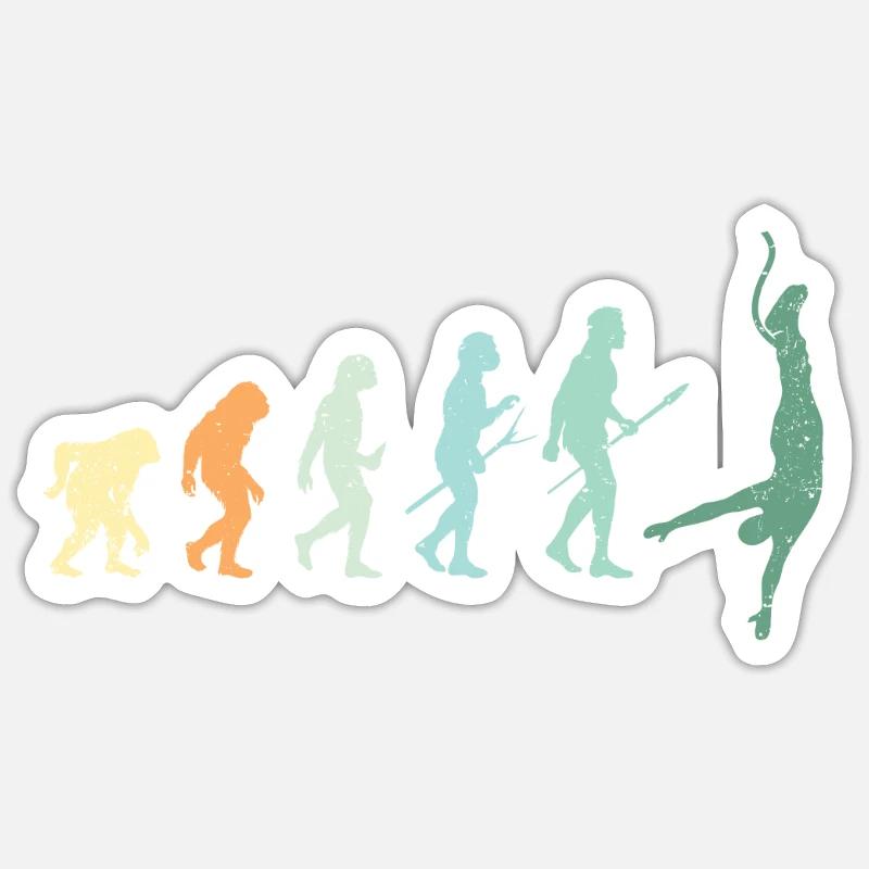 Bungee Jumping Evolution Adrenalin Bungee Jumper - Sticker Größe S (10 x 10 cm) - Mattweiß