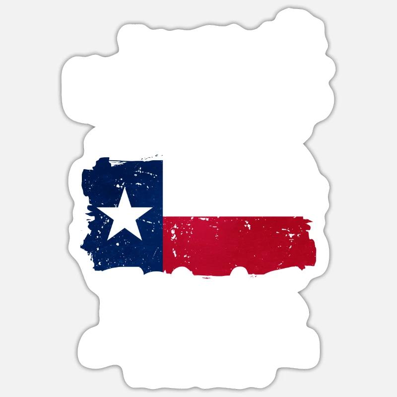 Texas - Sticker taille S (10 x 10 cm) - blanc mat