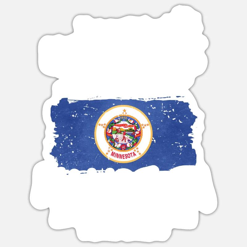 Minnesota - Sticker size S (10 x 10 cm) - white matte