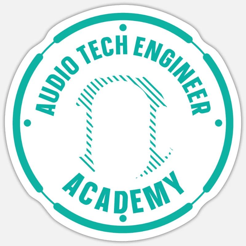 Ingénieur du son Tontechniker - Sticker taille S (10 x 10 cm) - blanc mat