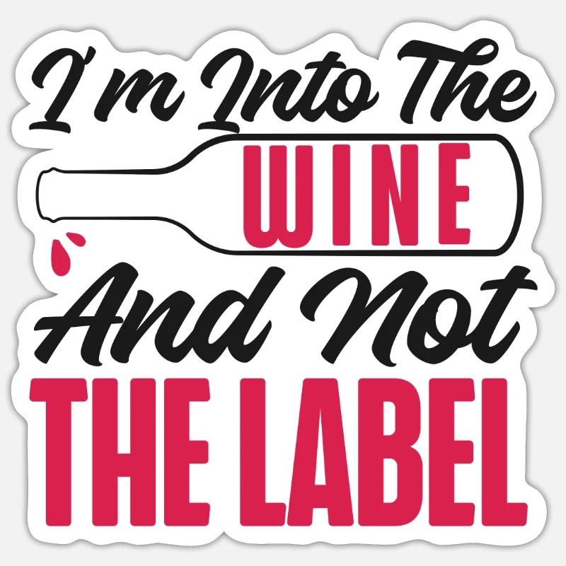 Sommelier Wine Drinking Tasting - Sticker Größe S (10 x 10 cm) - Mattweiß
