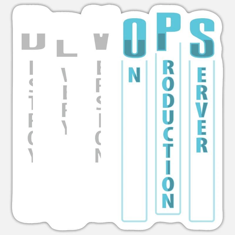 Devops Sys-Admin Developer - Naklejka rozmiar S (10 x 10 cm) - biały matowy