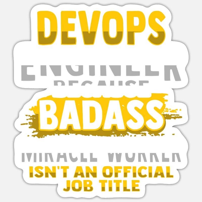 Devops Sys-Admin Entwickler - Sticker Größe S (10 x 10 cm) - Mattweiß