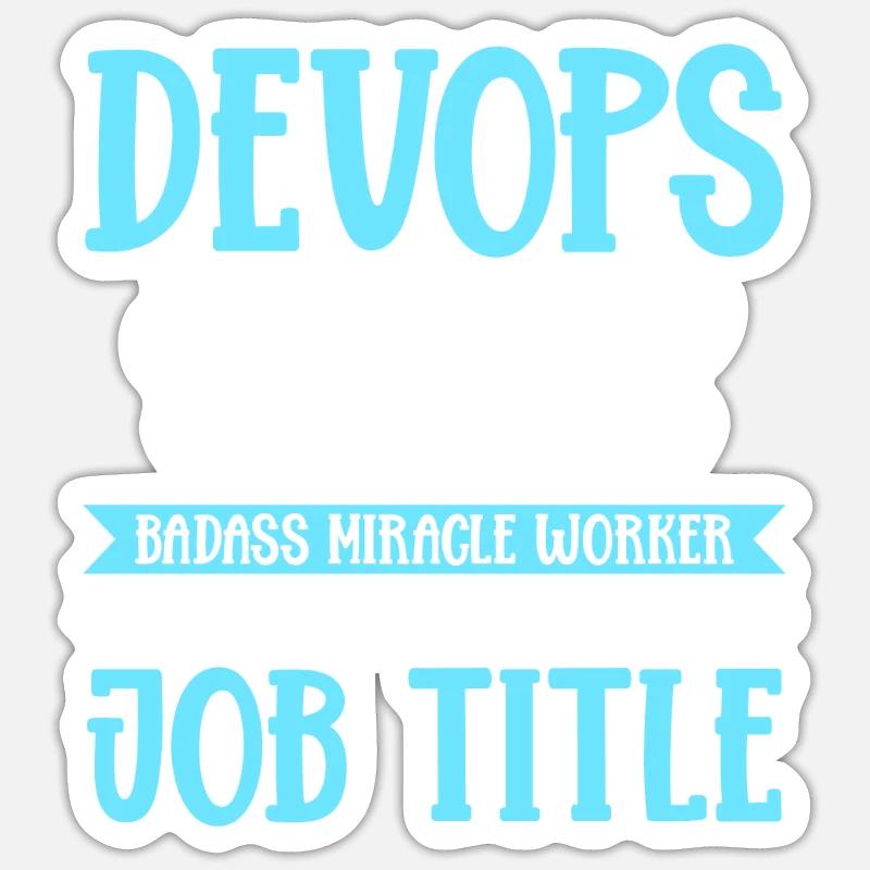 Devops Sys-Admin Developer - Sticker size S (10 x 10 cm) - white matte