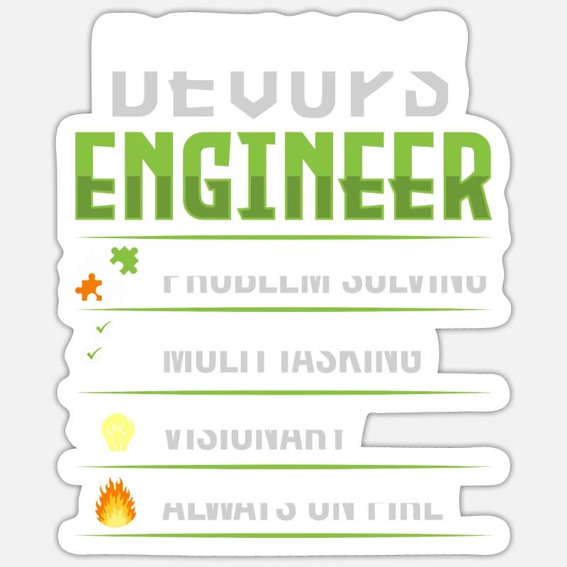 Devops Sys-Admin Entwickler - Sticker Größe S (10 x 10 cm) - Mattweiß