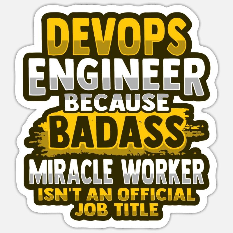 Devops Sys-Admin Entwickler Sticker Größe S (10 x 10 cm)