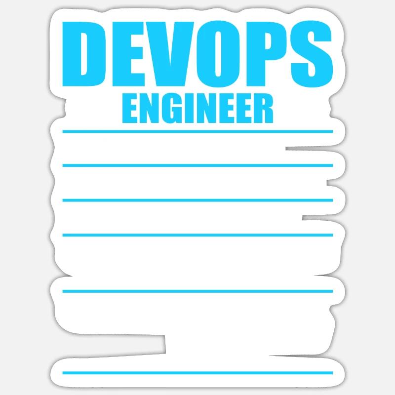 Devops Sys-Admin Developer - Naklejka rozmiar S (10 x 10 cm) - biały matowy