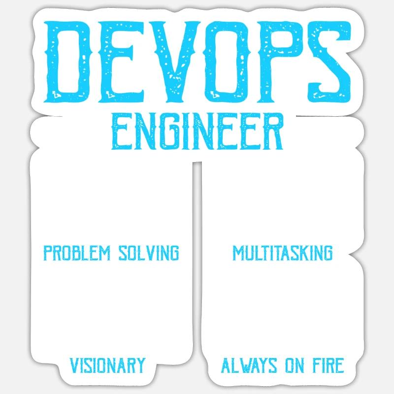 Devops Sys-Admin Entwickler - Sticker Größe S (10 x 10 cm) - Mattweiß