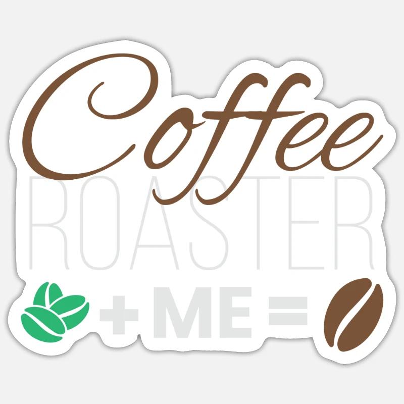 Coffee Roaster Coffee Roasting - Sticker size S (10 x 10 cm) - white matte