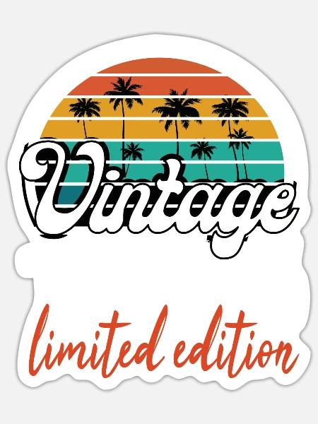 Vintage Geburtstag Geburtstag Retro 1965 Limited - Sticker Größe S (10 x 10 cm) - Mattweiß