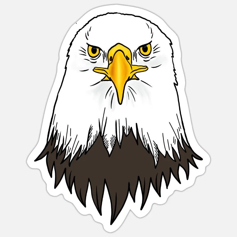 Bald Eagle Head - Sticker size S (10 x 10 cm) - white matte