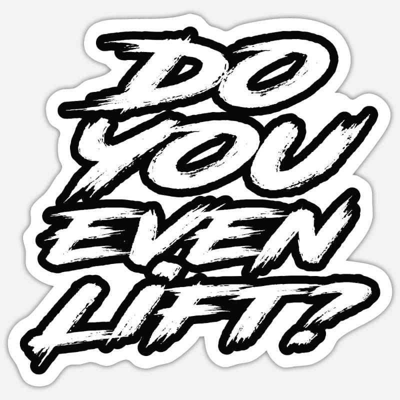 Soulevez-vous même? - Sticker taille S (10 x 10 cm) - blanc mat