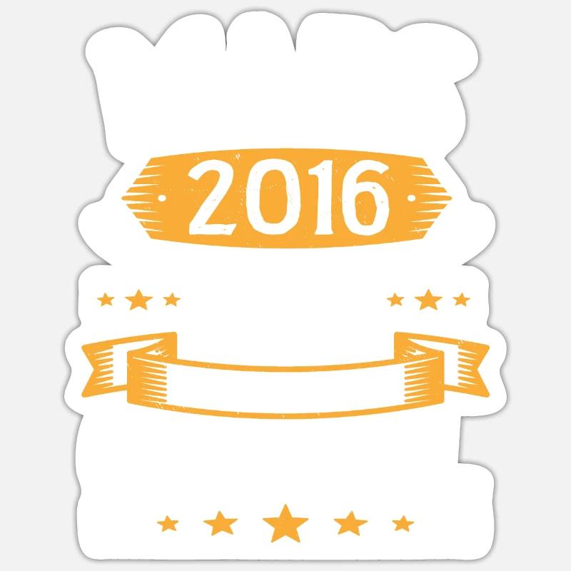 Mars 2016 7 Ans Que Je Suis Génial Anniversaire - Sticker taille S (10 x 10 cm) - blanc mat