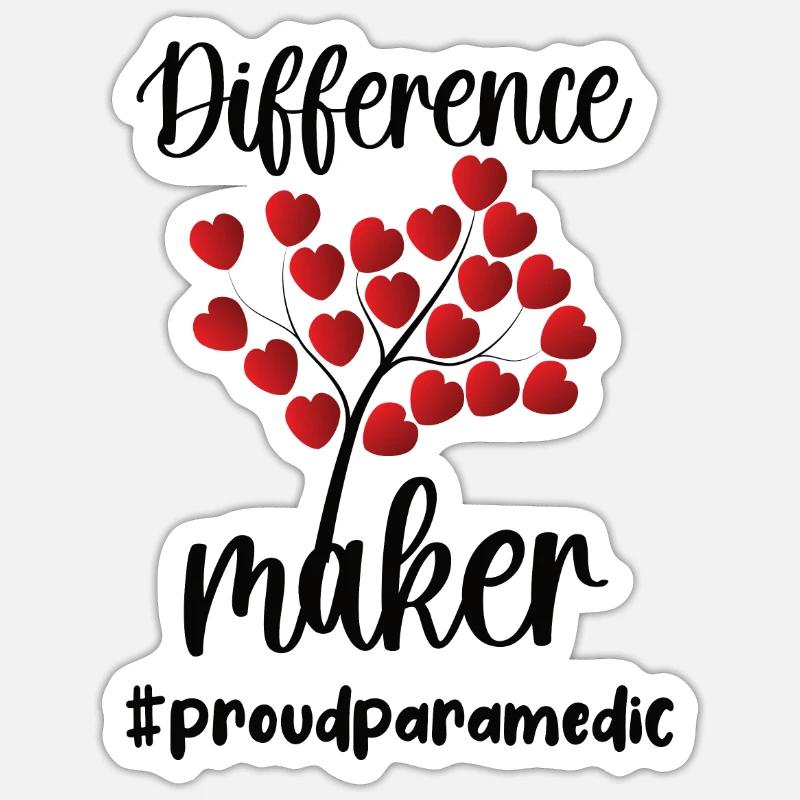 Ambulancier paramédical Secouriste paramédical - Sticker taille S (10 x 10 cm) - blanc mat