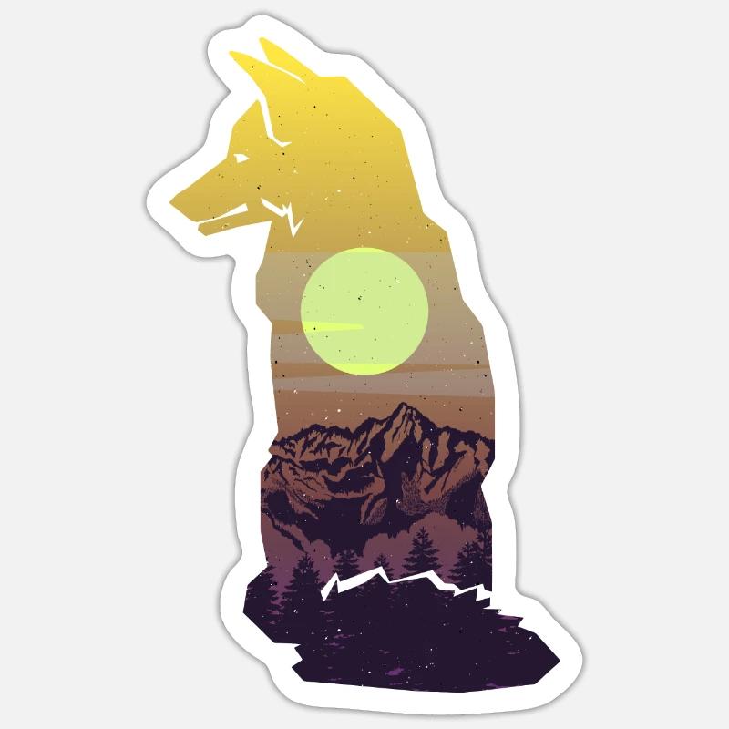 Fuchs Jagd Jäger - Sticker Größe S (10 x 10 cm) - Mattweiß