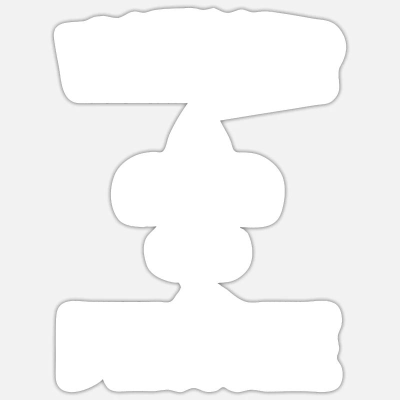 Professeur d'Histoire Fleur de Lys - Sticker taille S (10 x 10 cm) - blanc mat
