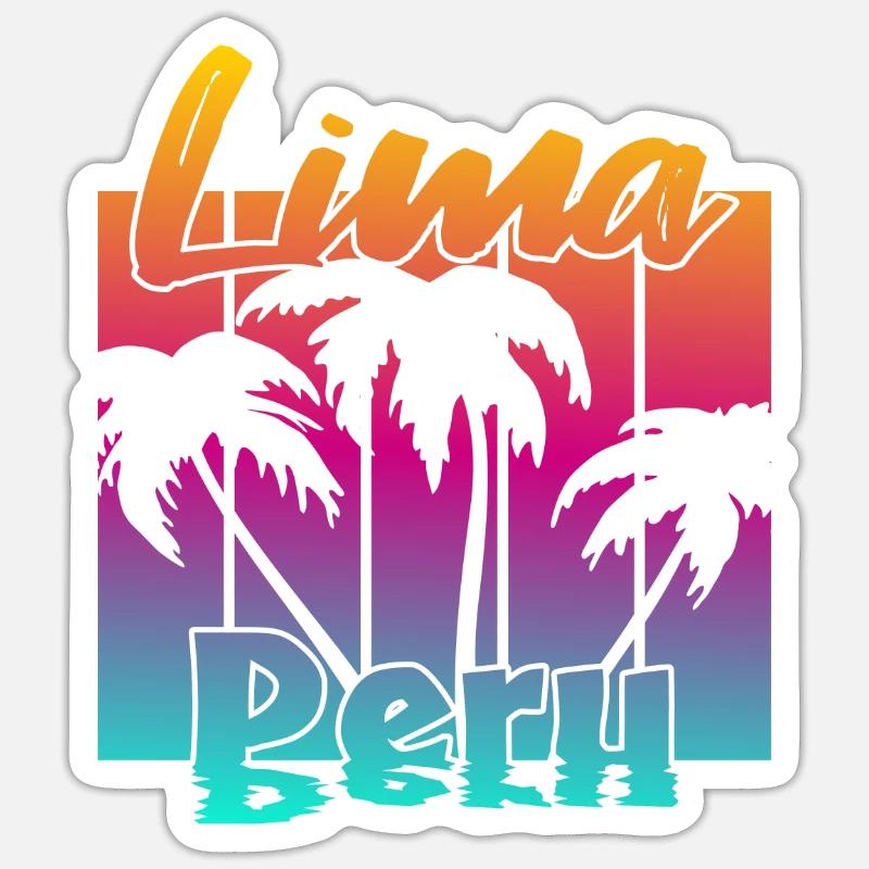 Lima Peru - Sticker Größe S (10 x 10 cm) - Mattweiß