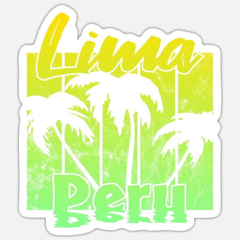 Lima Peru - Sticker Größe S (10 x 10 cm) - Mattweiß