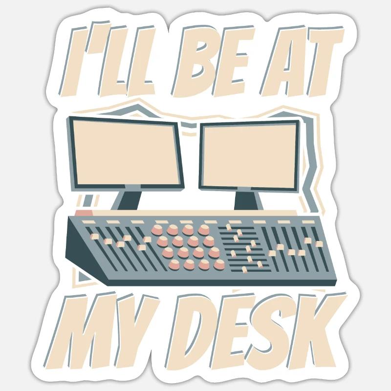 Ingénieur du son Tontechniker - Sticker taille S (10 x 10 cm) - blanc mat