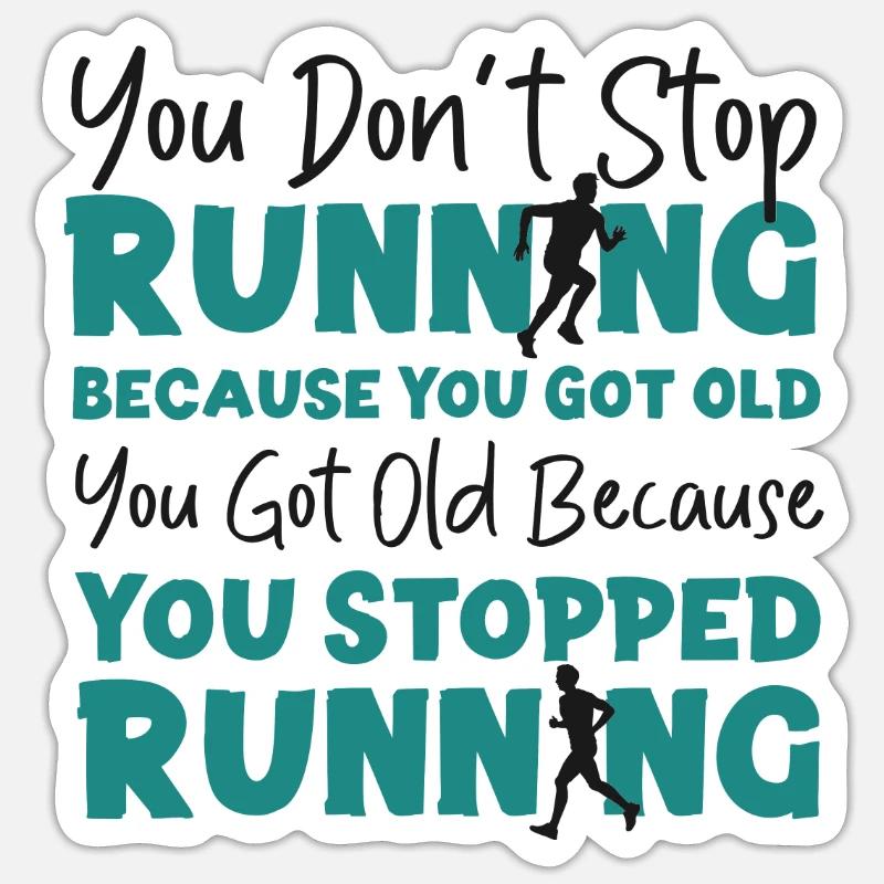 Running Runner Semi-Marathon - Sticker taille S (10 x 10 cm) - blanc mat