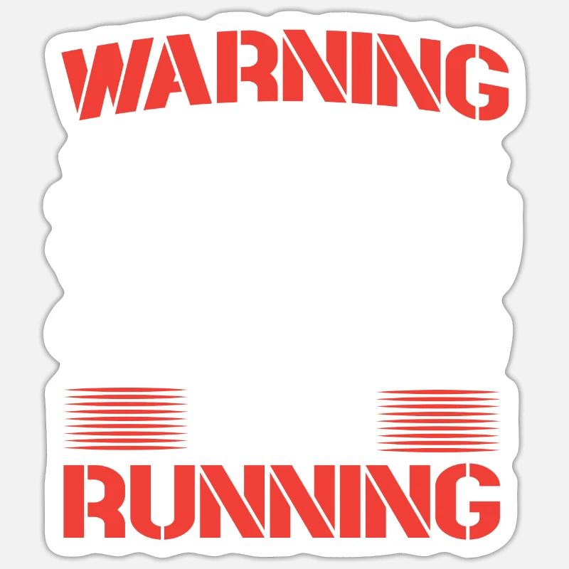 Running Runner Half Marathon - Sticker Größe S (10 x 10 cm) - Mattweiß
