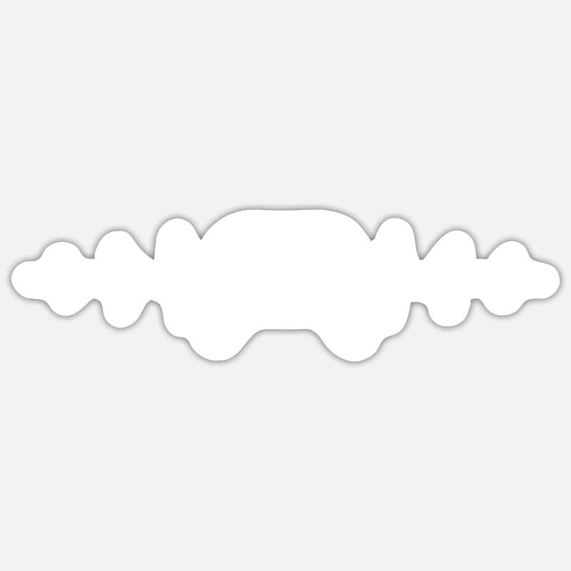 gamer controller puls - Sticker Größe S (10 x 10 cm) - Mattweiß