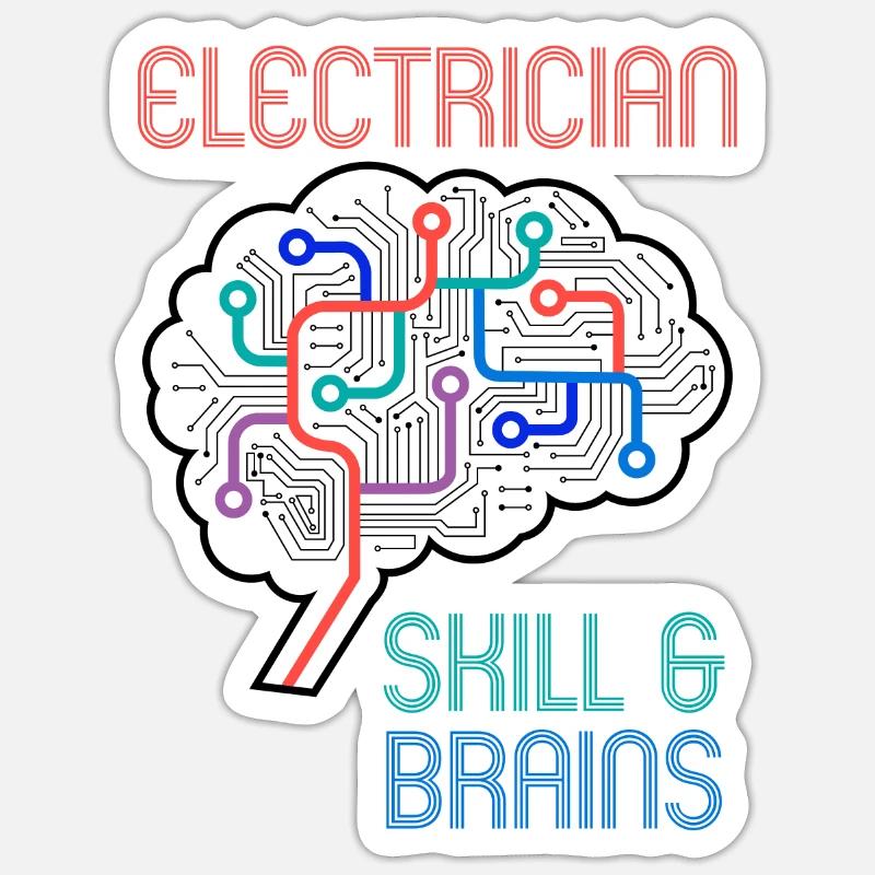 Electrician Electro Engineer Voltage Circuits Sticker size S (10 x 10 cm)