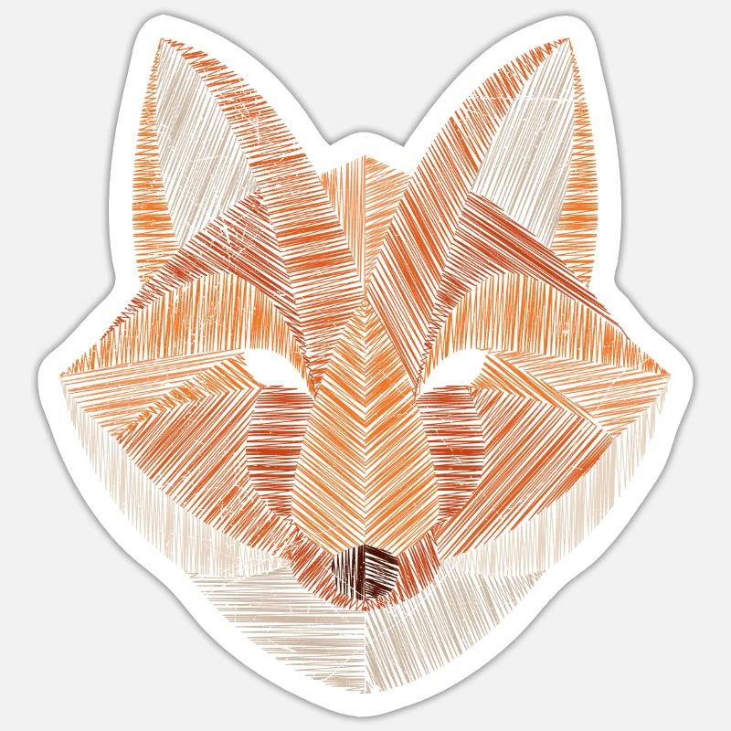 Fox Polygon Hunter Hunting Sticker size S (10 x 10 cm)