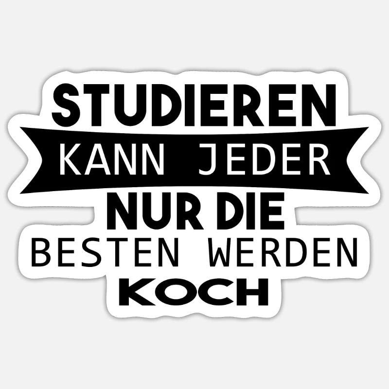 Koch Geschenk - Sticker Größe S (10 x 10 cm) - Mattweiß