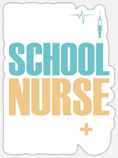 Beste Schulkrankenschwester - Sticker Größe S (10 x 10 cm) - Mattweiß