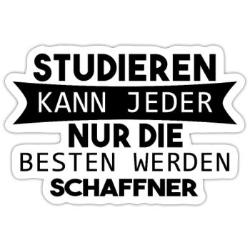 Schaffner Geschenk - Sticker Größe S (10 x 10 cm) - Mattweiß - Vorne
