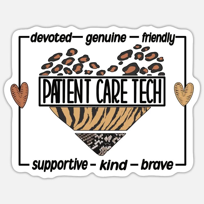 Techniker der Patientenversorgung Pflegetechniker - Sticker Größe S (10 x 10 cm) - Mattweiß