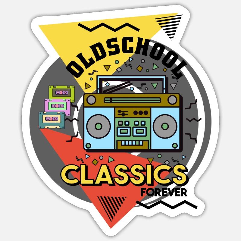 Oldschool classics - Sticker Größe S (10 x 10 cm) - Mattweiß