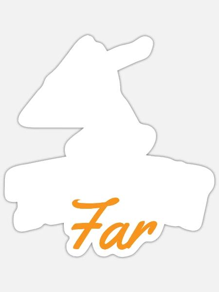 Werf Weit Speerwurf Speerwerfer Speerwerfen - Sticker Größe S (10 x 10 cm) - Mattweiß