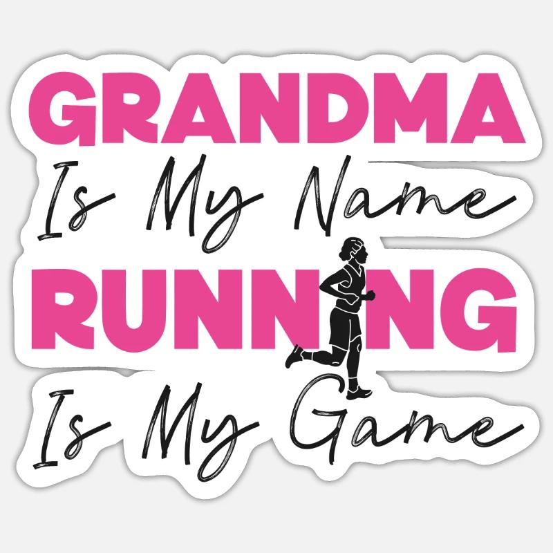 Running Runner Semi-Marathon - Sticker taille S (10 x 10 cm) - blanc mat