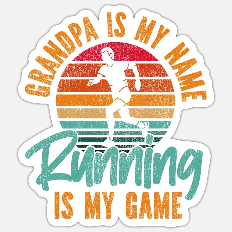 Running Runner Semi-Marathon - Sticker taille S (10 x 10 cm) - blanc mat