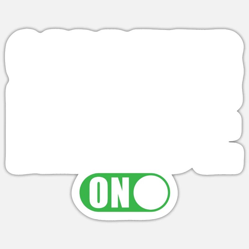 Mode jardinier activé - Sticker taille S (10 x 10 cm) - blanc mat