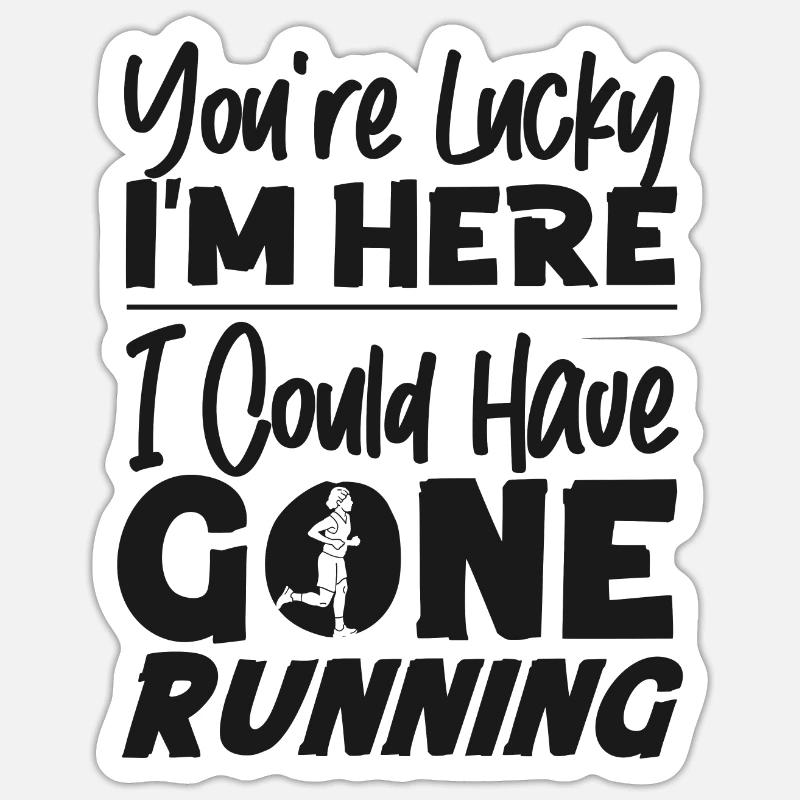 Running Runner Half Marathon - Sticker Größe S (10 x 10 cm) - Mattweiß