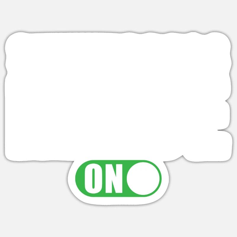 Stewardess Mode On - Sticker size S (10 x 10 cm) - white matte