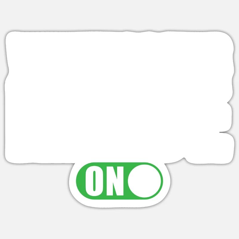 Mode Vigneron activé - Sticker taille S (10 x 10 cm) - blanc mat