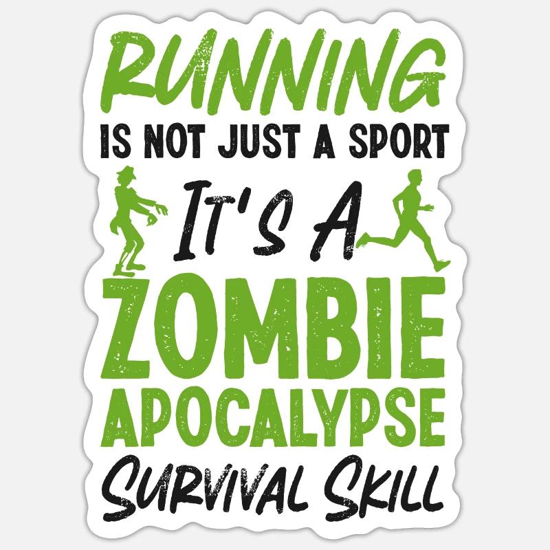 Running Runner Semi-Marathon - Sticker taille S (10 x 10 cm) - blanc mat