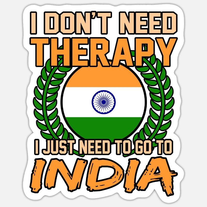 Inde - Sticker taille S (10 x 10 cm) - blanc mat