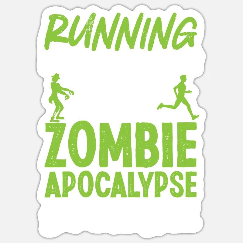 Running Runner Half Marathon - Sticker Größe S (10 x 10 cm) - Mattweiß