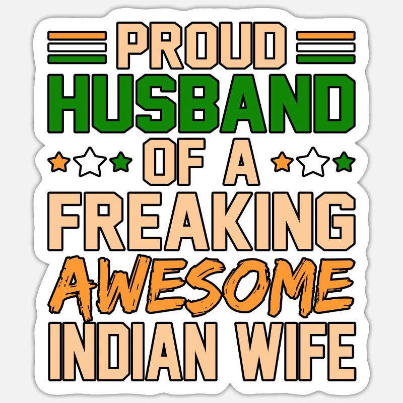 Inde - Sticker taille S (10 x 10 cm) - blanc mat