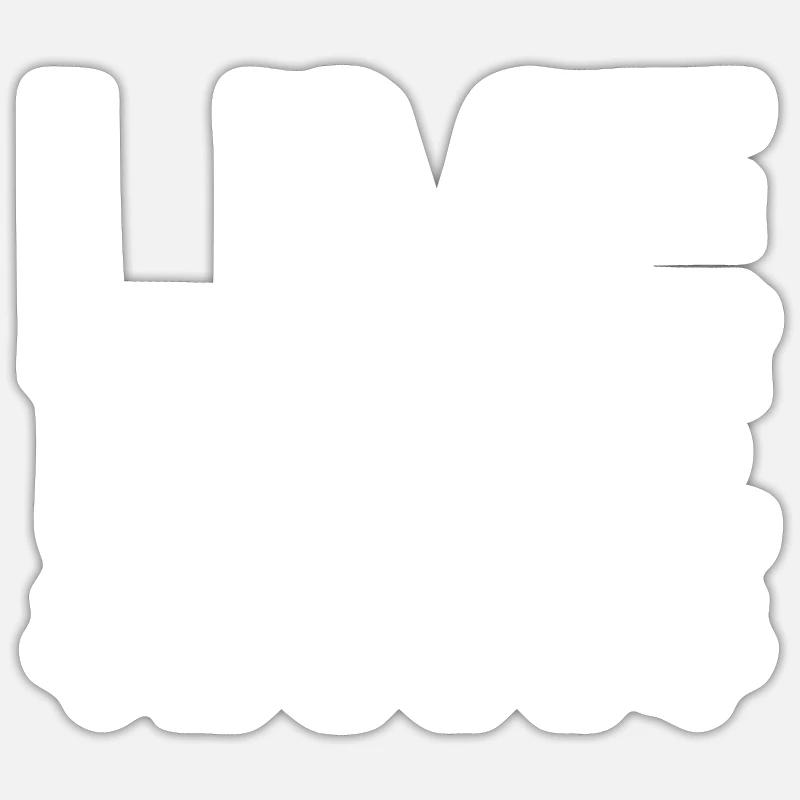 Leben Liebe Hunde - Sticker Größe S (10 x 10 cm) - Mattweiß