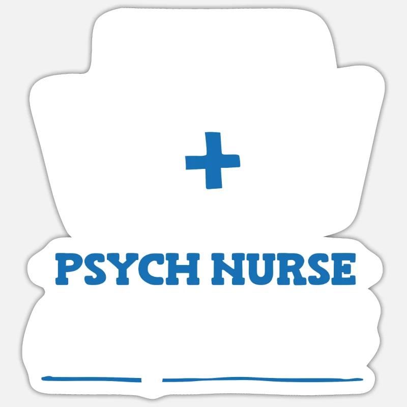 Infirmier - Sticker taille S (10 x 10 cm) - blanc mat