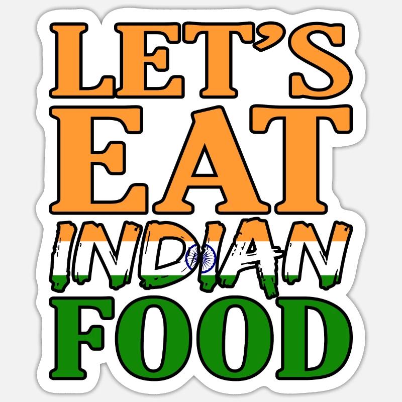 Inde - Sticker taille S (10 x 10 cm) - blanc mat
